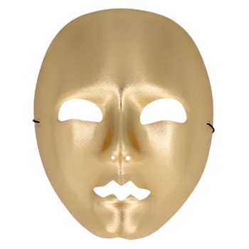 Maske Pantomime gold