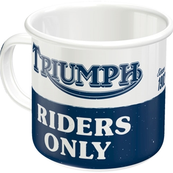 Triumph-Riders Only Emaille-Tasse