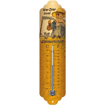 Wer Bier trinkt hilft der Landwirtschaft Thermometer