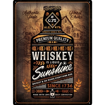 Whiskey Sunshine 30 x 40 cm Blechschild