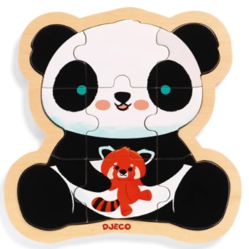 Panda 9 Teile Holzpuzzle