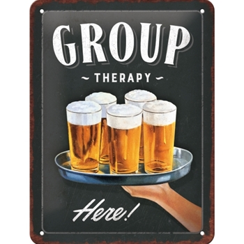 Group Therapy Blechschild 15 x 20cm