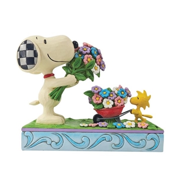 Snoopy Blumen Figur