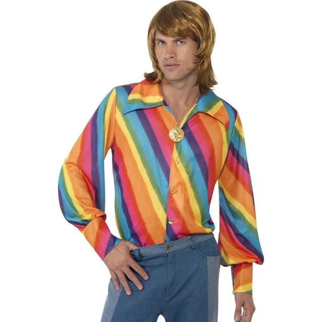 1970s Regenbogen Shirt