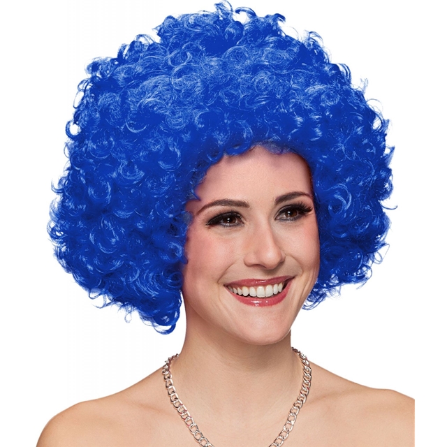 Afro Hair blau Perücke