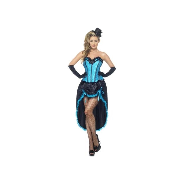Burlesque Dancer schwarz/blau Kostüm