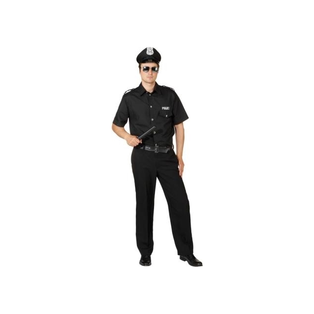 Police Man schwarz Kostüm