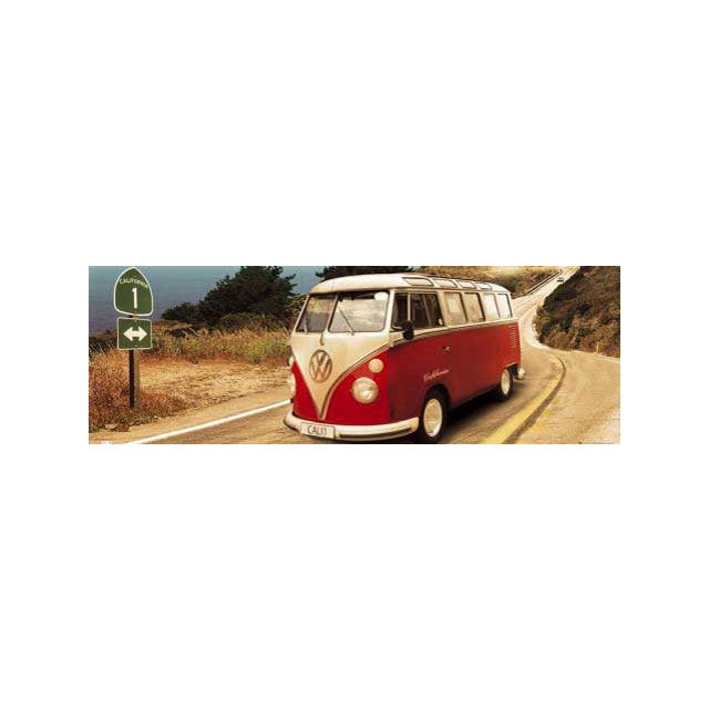 VW Bus Route 1 Tür-Poster