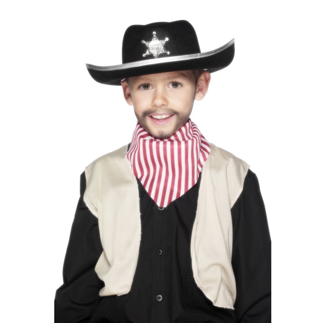 Sheriff Cowboy Hut schwarz