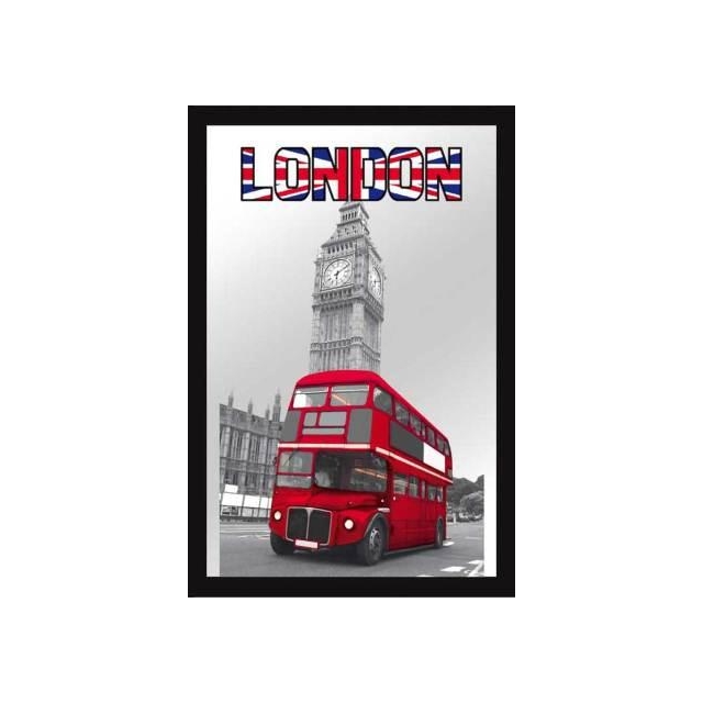 London Red Bus and Big Ben Spiegel