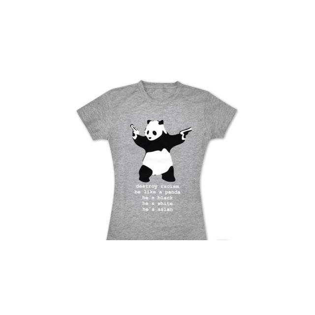 Destroy Racism Panda Girlie Shirt Banksy