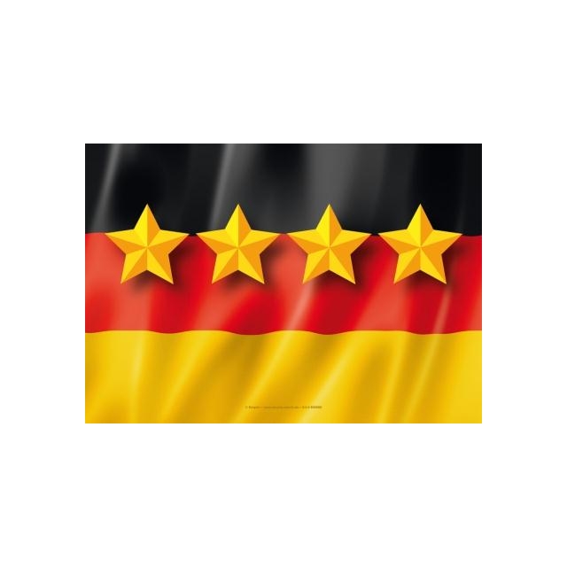 Deutschland Flagge 4 Sterne Sticker