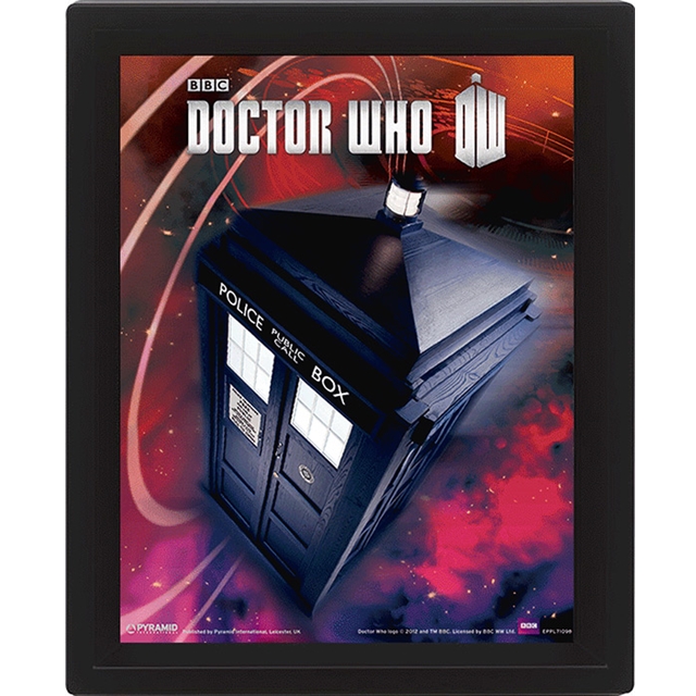 Doctor Who 3D-Poster 25x20 cm gerahmt