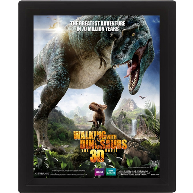 Walking with Dinosaurs 3D-Poster 25x20 cm gerahmt
