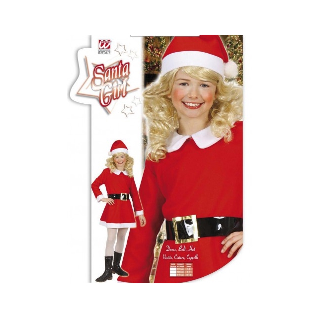 Santa Girl 116cm Kostüm