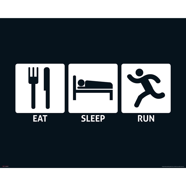 Eat Sleep Run Mini-Poster