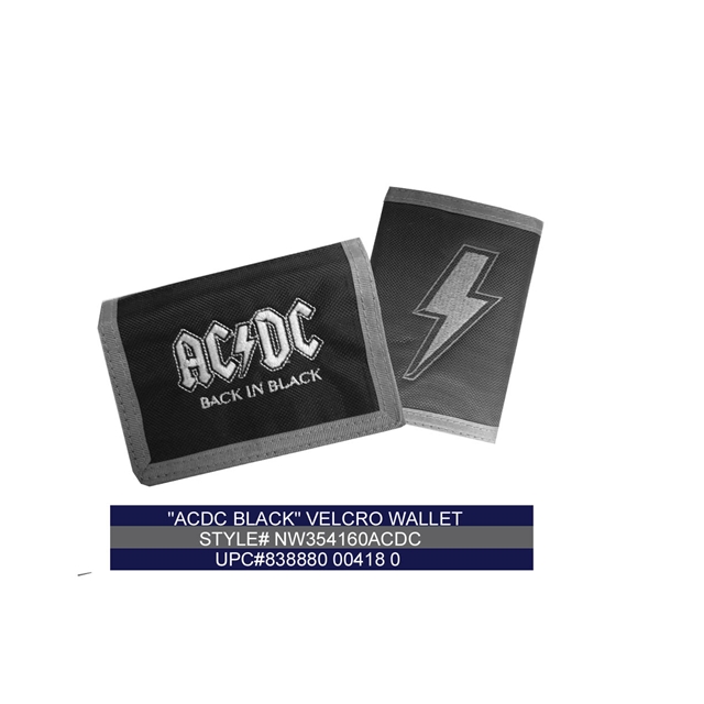 AC/DC Back in Black Velcro Portemonnaie
