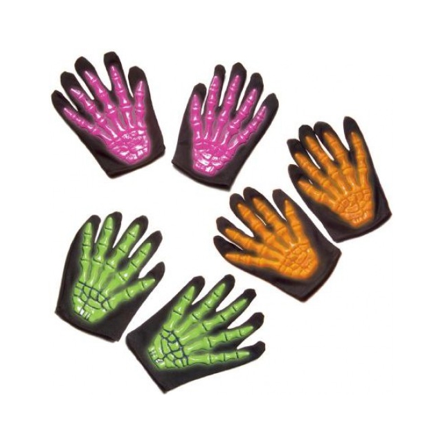 Neon Skelett Kinder Handschuhe
