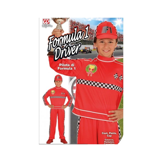 Formel 1 Fahrer 116cm Kostüm