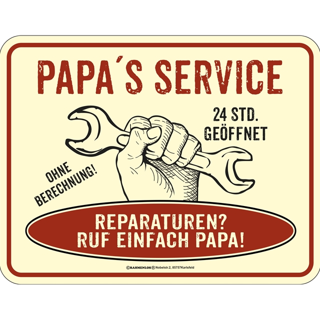 Papa's Service Magnet