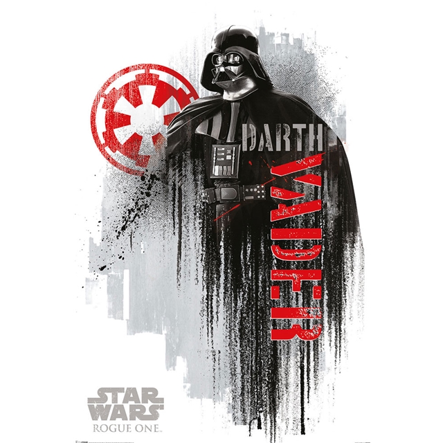 (98) Star Wars Rogue One - Darth Vader Grunge Poster