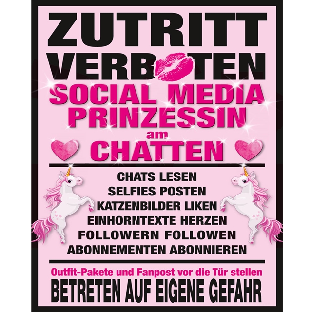 Social Media Prinzessin Mini-Poster