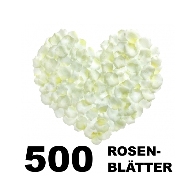 Rosenblätter weiss 500 Stck aus Stoff
