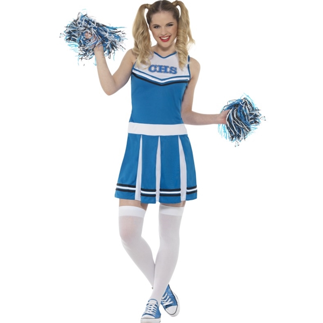 Cheerleader blau Kostüm