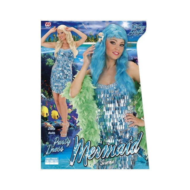 Meerjungfrau Pailletten M Kostüm
