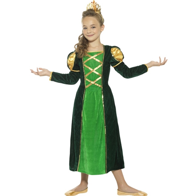 Prinzessin Mittelalter grün Kostüm