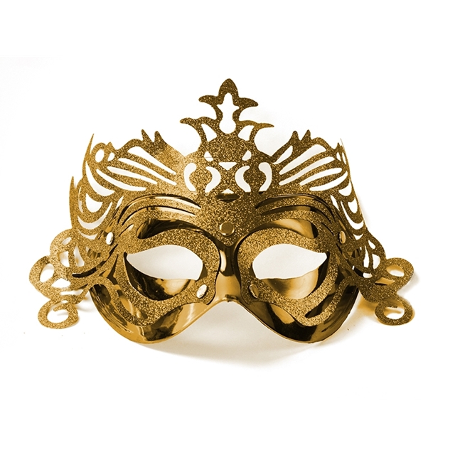Augen Maske Ornament gold