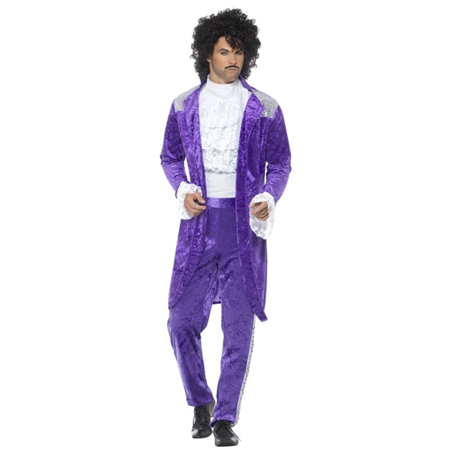 80s Musiker Purple Kostüm