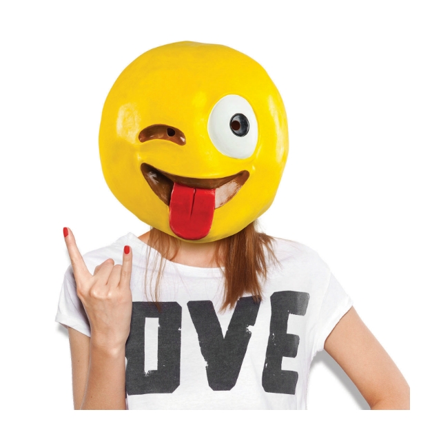 Emoji Winking Smile Maske