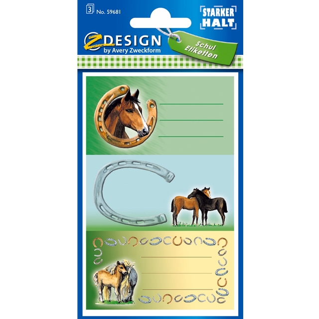 Pferde Buchetikette Stickers