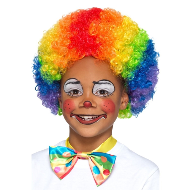 Clown Regenbogen Afro Perücke Kids