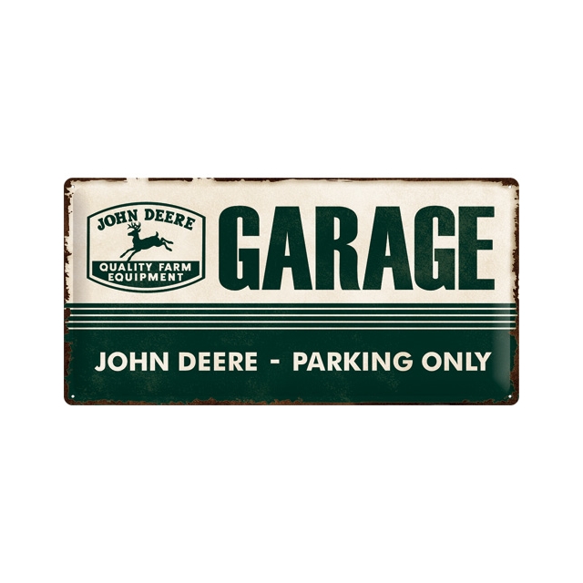 John Deere Garage 25 x 50cm Blechschild