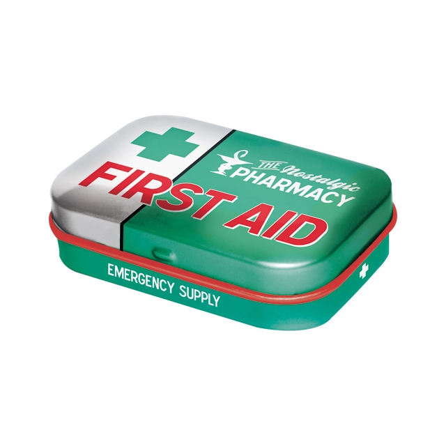 First Aid Emergency Supply grün Pillendose