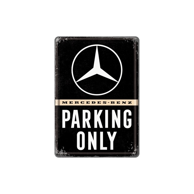 Mercedes-Benz Parking Only Blechkarte