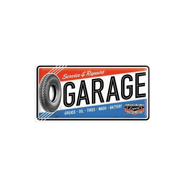 Garage Service & Repairs 25 x 50cm Blechschild