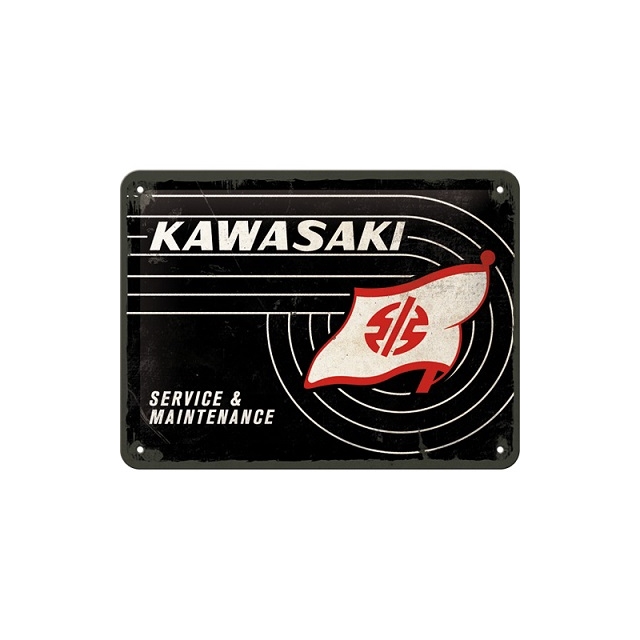 Kawasaki Service & Maintenance Blechschild