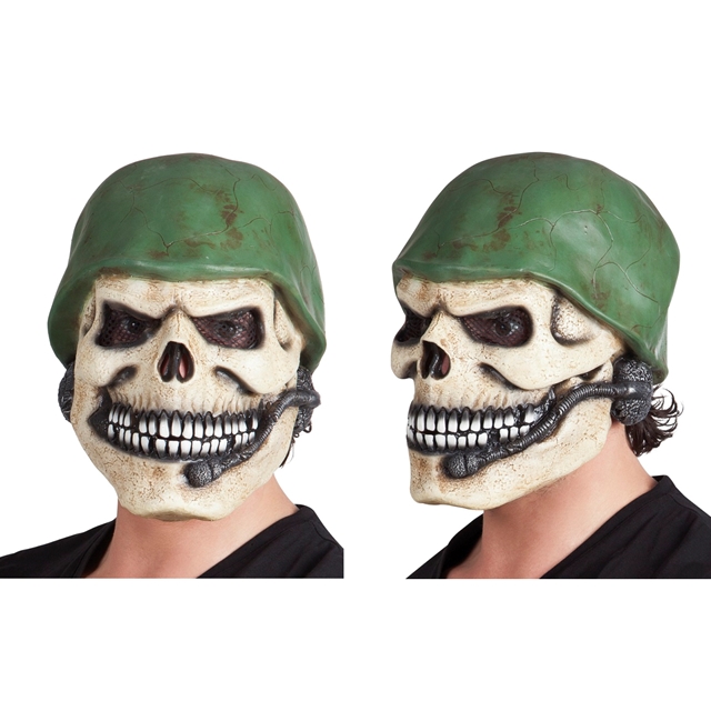 Armee Skelettkopf mit Helm Maske