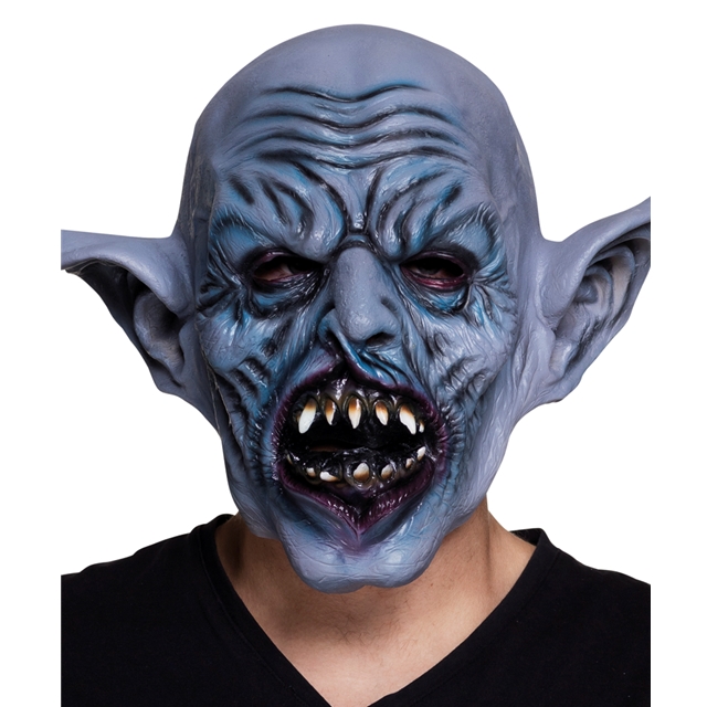 Blauer Ork Latexmaske