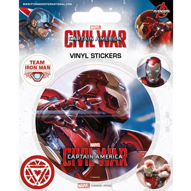 Captain America Civil War Iron Man Sticker