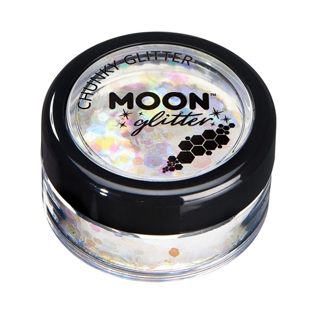 Moon Chunky weiss schillernd Glitter