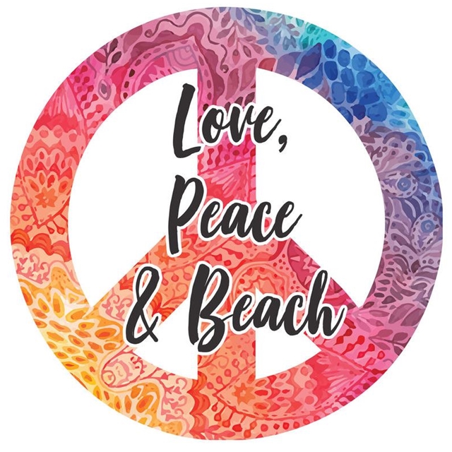 Love &  Peace Badetuch 150 cm  Ø