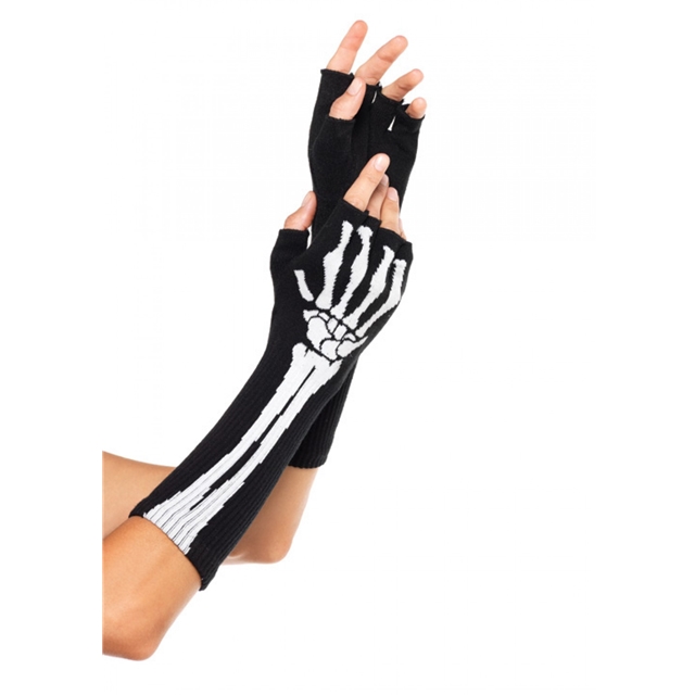 Skelett fingerlos Handschuh