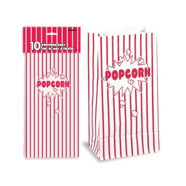 Popcorn Tüte 10 Stück 25.4x13.3x8.25cm