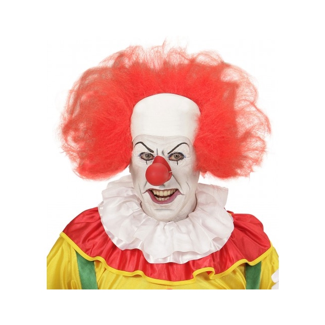 Clown Perücke rot mit Glatze
