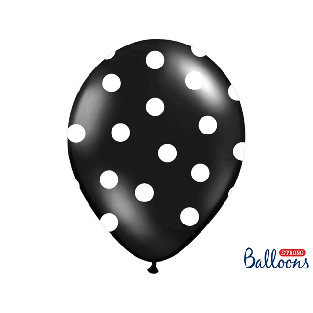 Ballone schwarz mit weissen Punkten