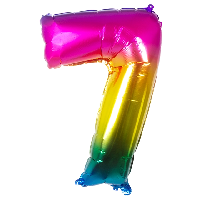 Ballon Nr. 7 Rainbow-Folienballon